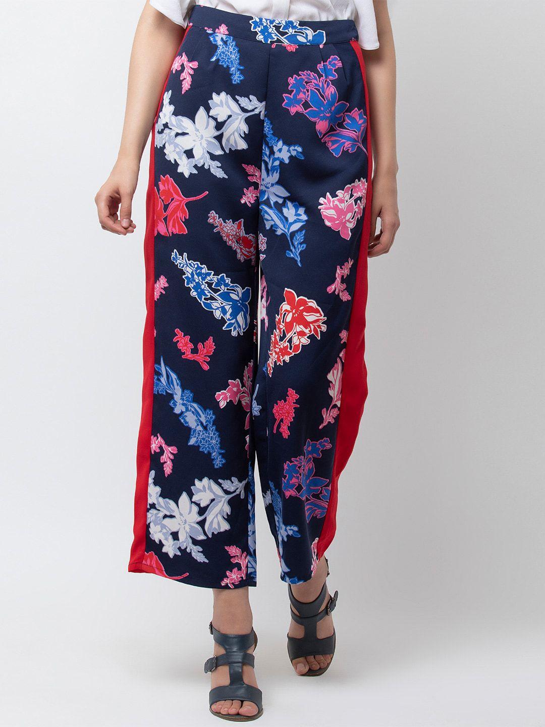 dodo & moa women floral printed trousers