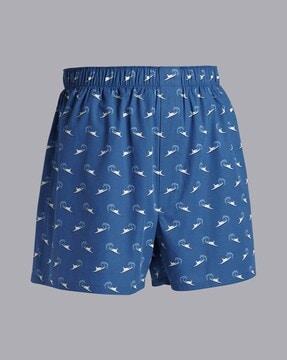 dog on surfboard woven boxers