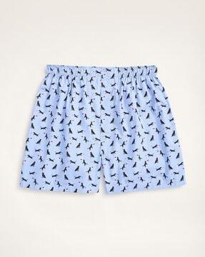 dog motif print boxers