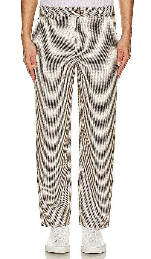 dogtooth woven cropped trousers