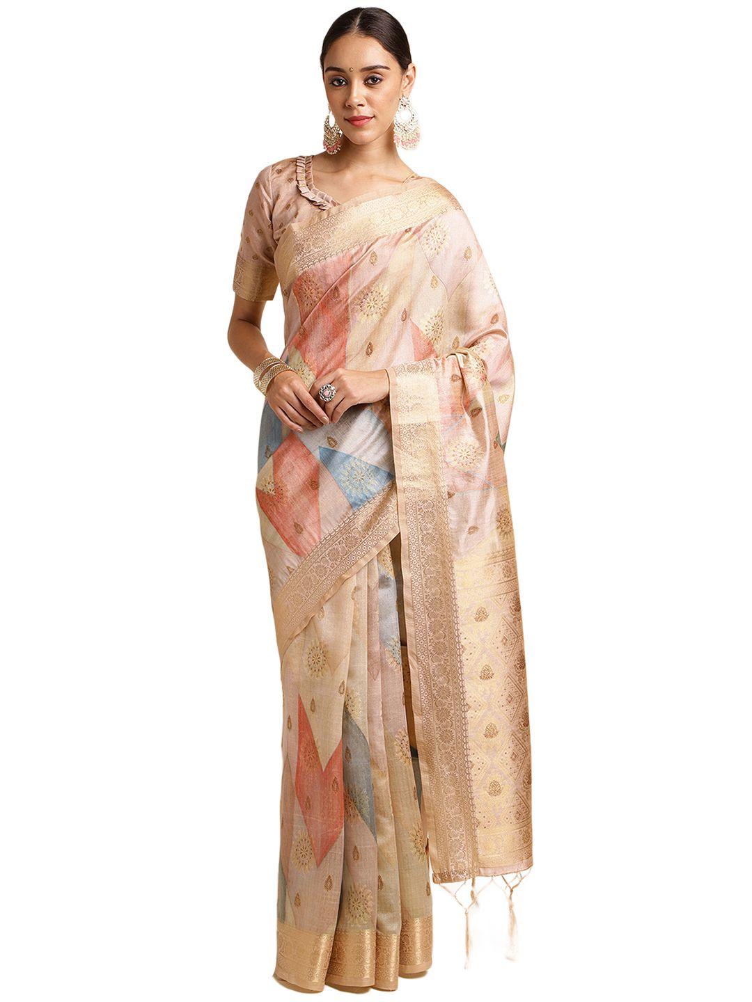 doi moi ethnic motifs woven design zari tussar saree