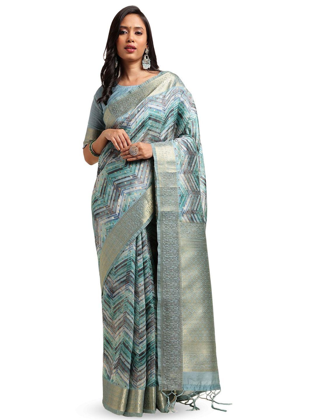 doi moi geometric printed saree