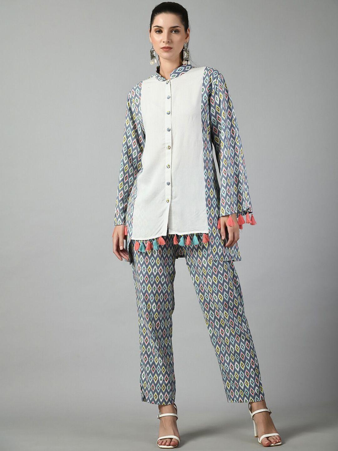 doisa printed top with trousers co-ords
