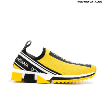 dolce & gabbana sorrento yellow sneaker
