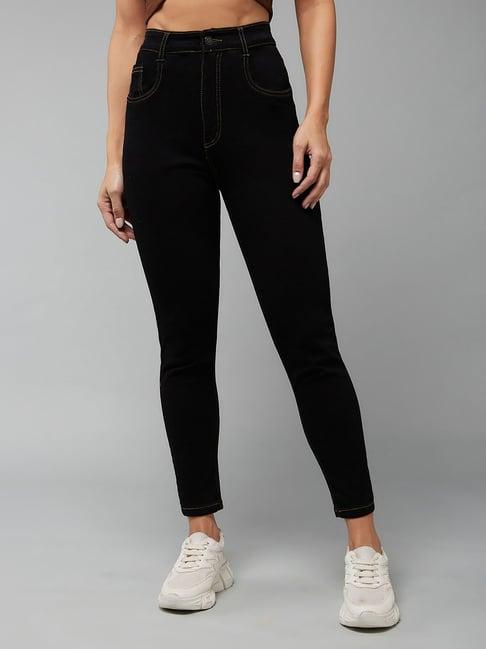 dolce-crudo-black-denim-skinny-fit-high-rise-jeans