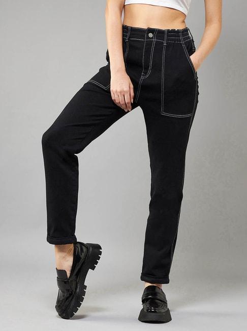 dolce crudo black loose fit high rise jeans
