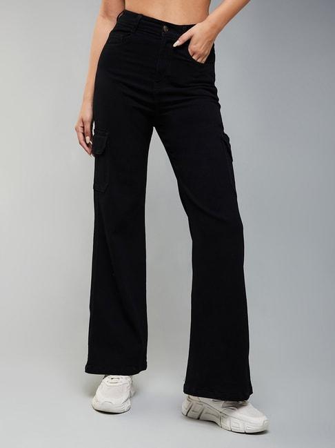 dolce crudo black relaxed fit high rise jeans