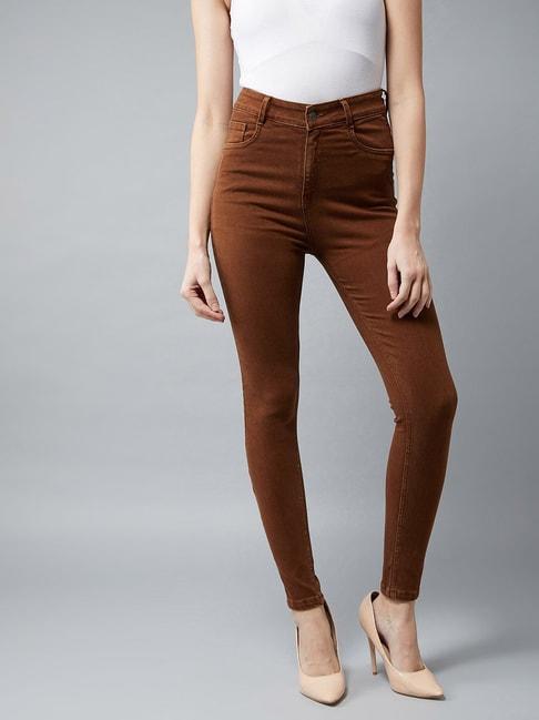 dolce crudo brown skinny fit jeans