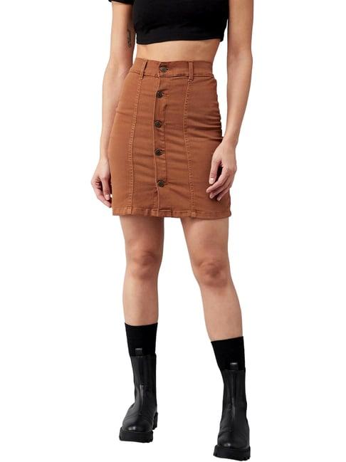 dolce crudo brown skirt