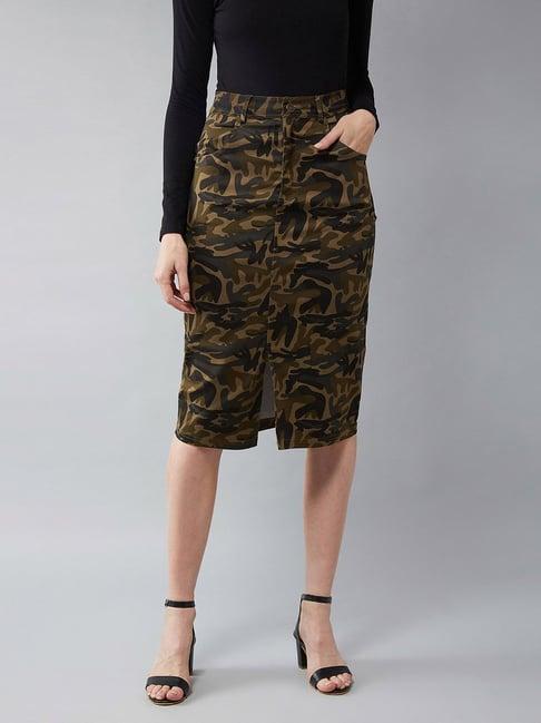 dolce crudo multicolor printed skirt