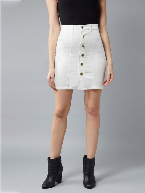 dolce crudo white mini  skirt