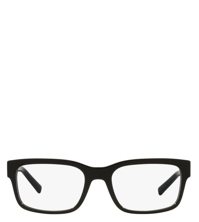 dolce & gabbana 0dg335250155 black dna rectangular eye frames for men