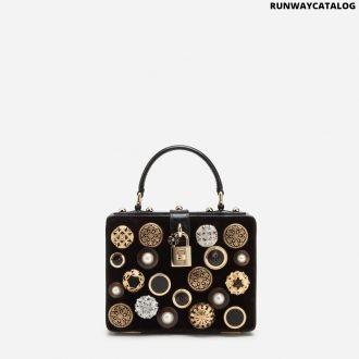 dolce & gabbana dolce box bag in velvet