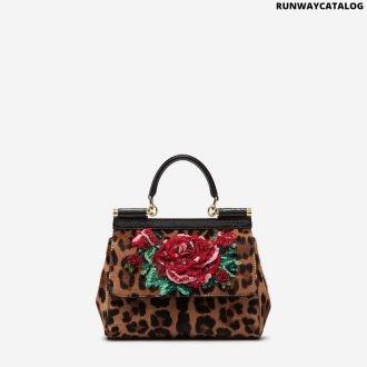 dolce & gabbana medium sicily bag in leopard print