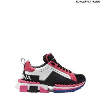 dolce & gabbana multi-colored calfskin super queen sneakers