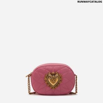 dolce &gabbana devotion camera bag in matelassé nappa leather