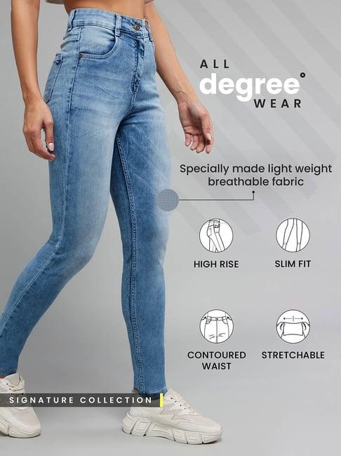 dolce crudo blue denim slim fit high rise jeans