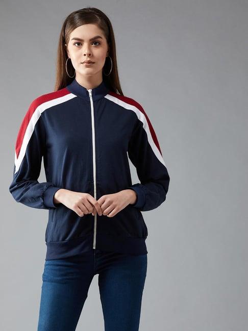 dolce crudo navy color blocked jacket