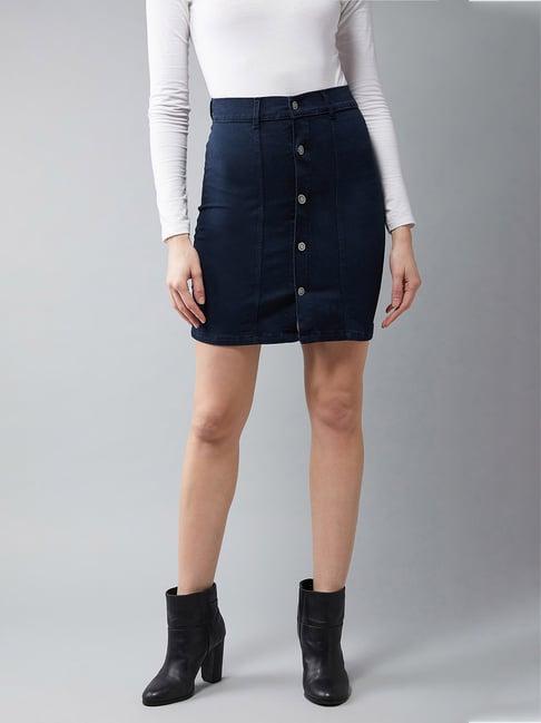 dolce crudo navy mini  skirt