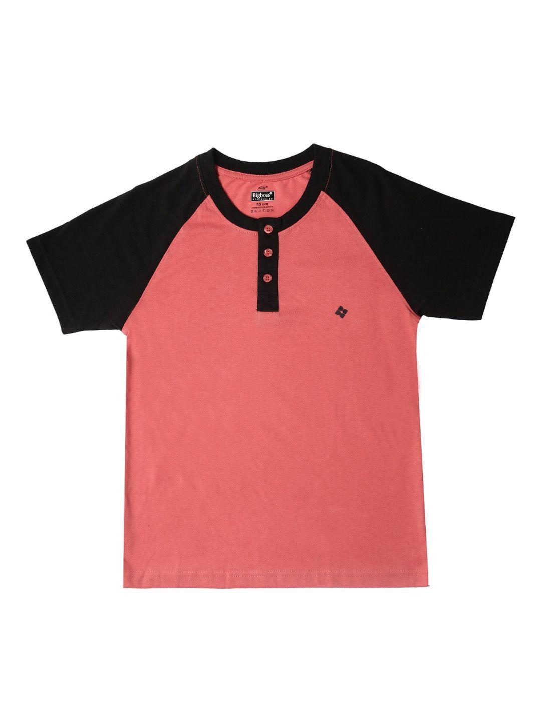 dollar-boys-rose-coloured-colourblocked-henley-neck-t-shirt