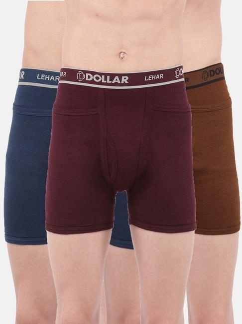 dollar lehar multicolor solid trunks (pack of 3)
