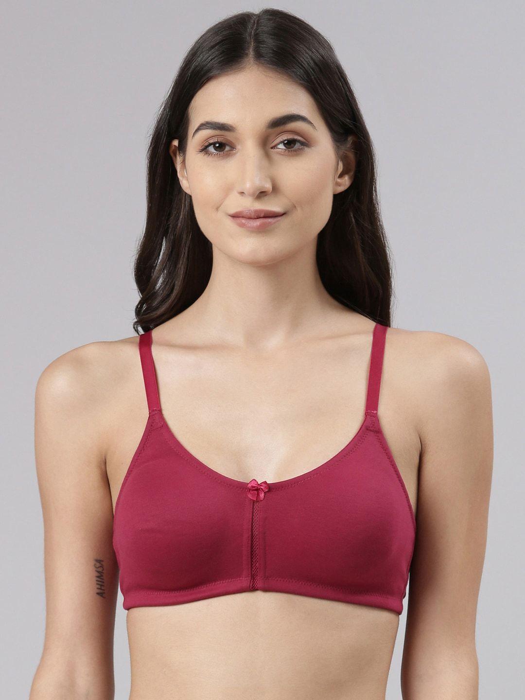 dollar missy burgundy non padded dry fit anti microbial cotton bra