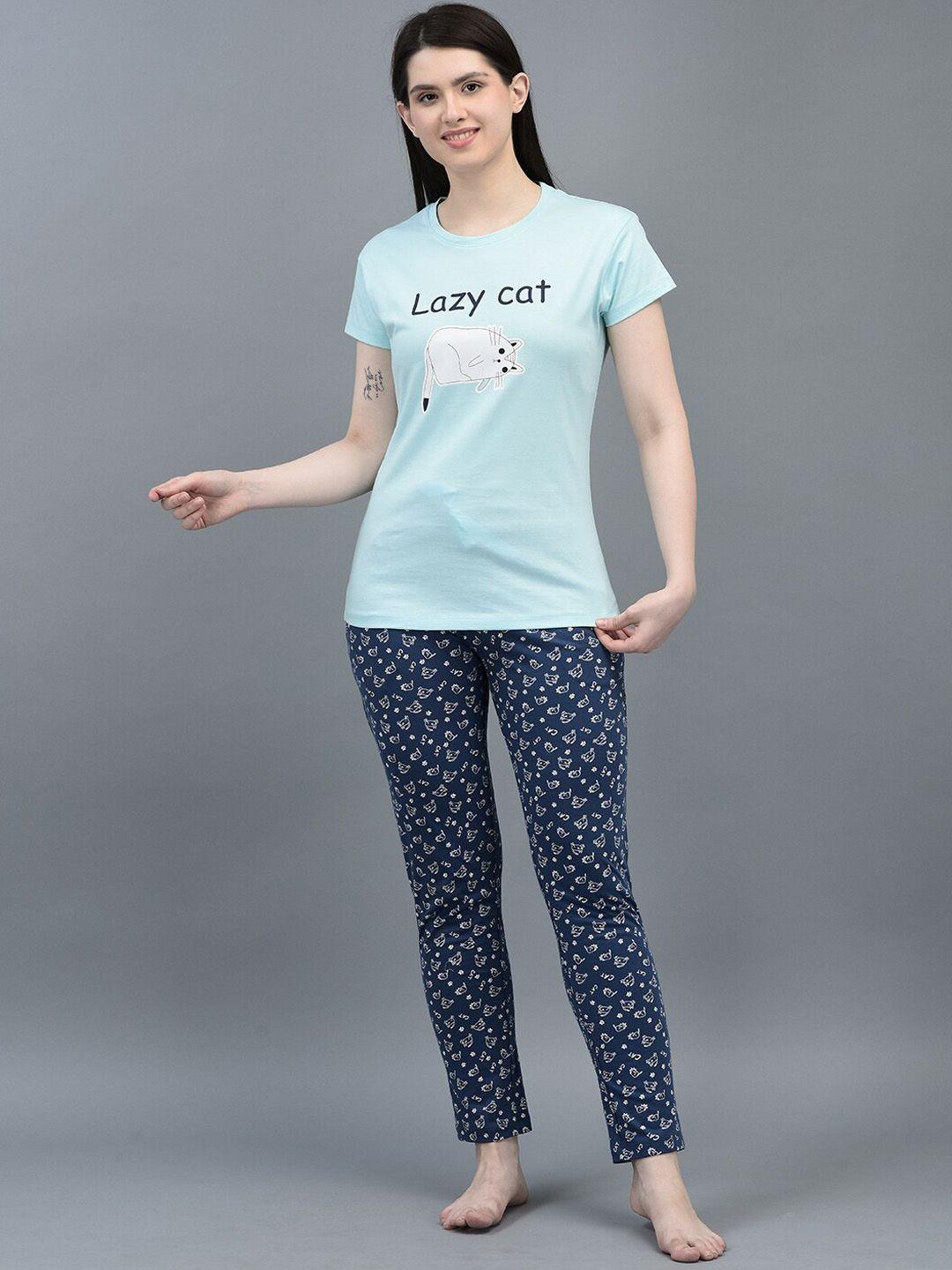 dollar missy graphic printed pure cotton night suit