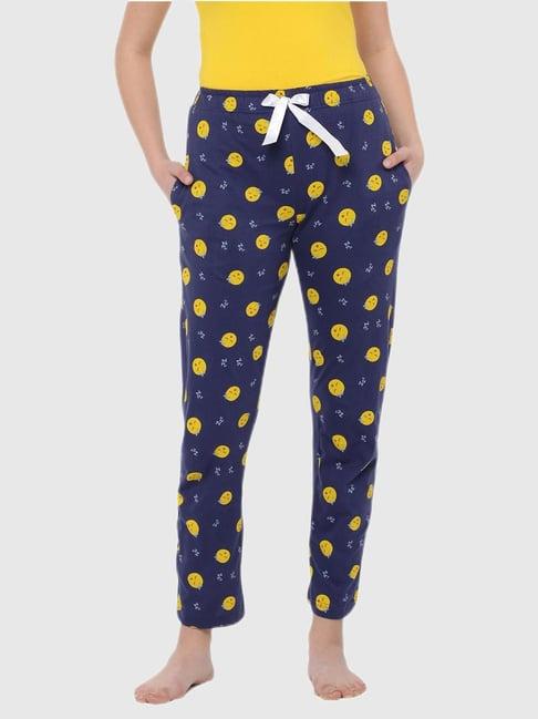 dollar missy navy blue printed pajamas