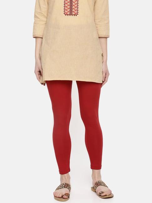 dollar missy parry red cotton leggings
