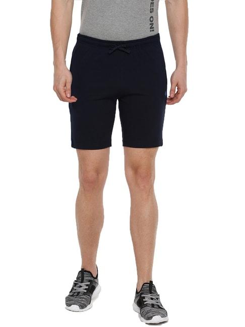 dollar navy cotton regular fit shorts