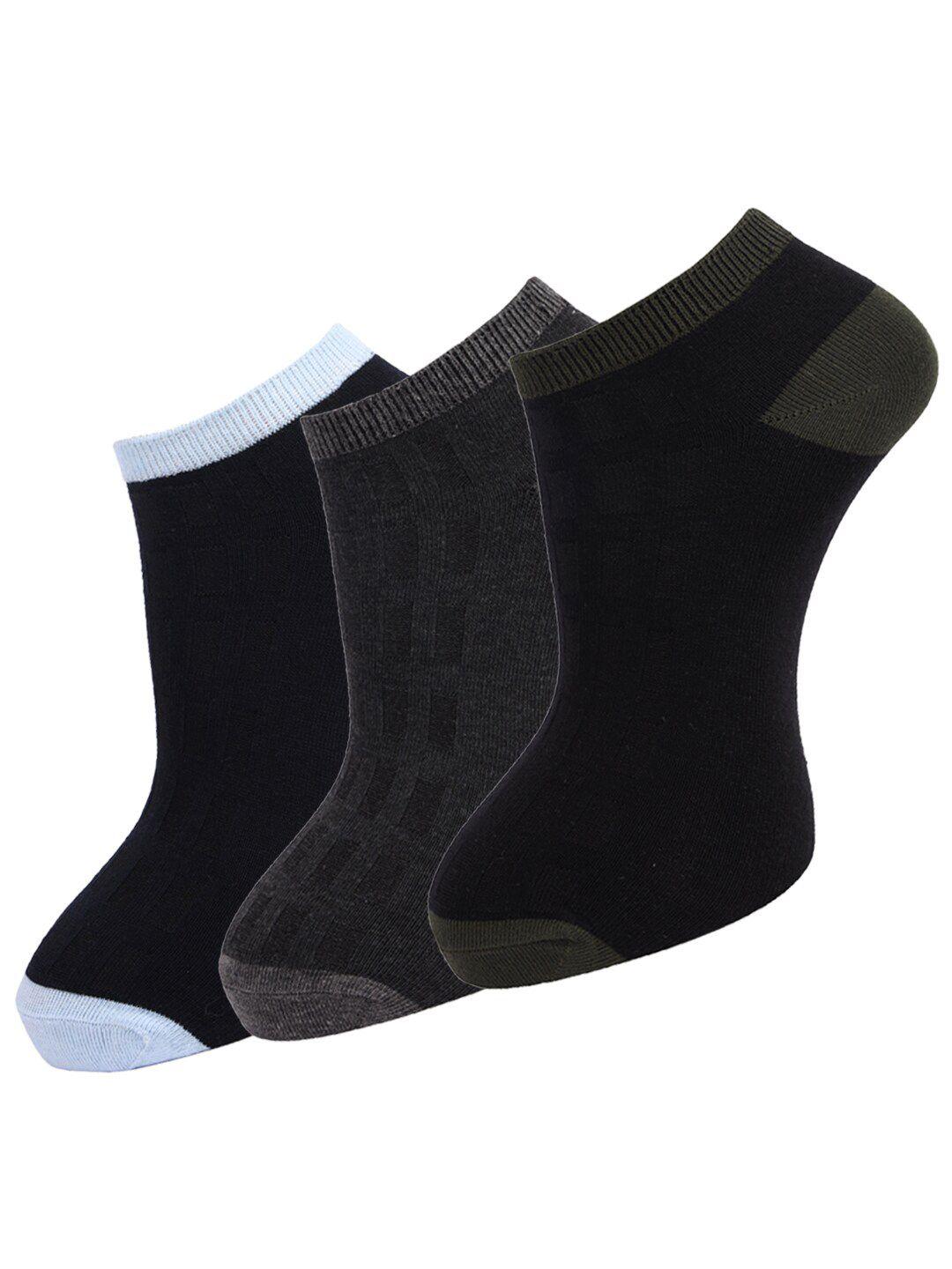 dollar socks men pack of 3 assorted ankle-length combed cotton socks