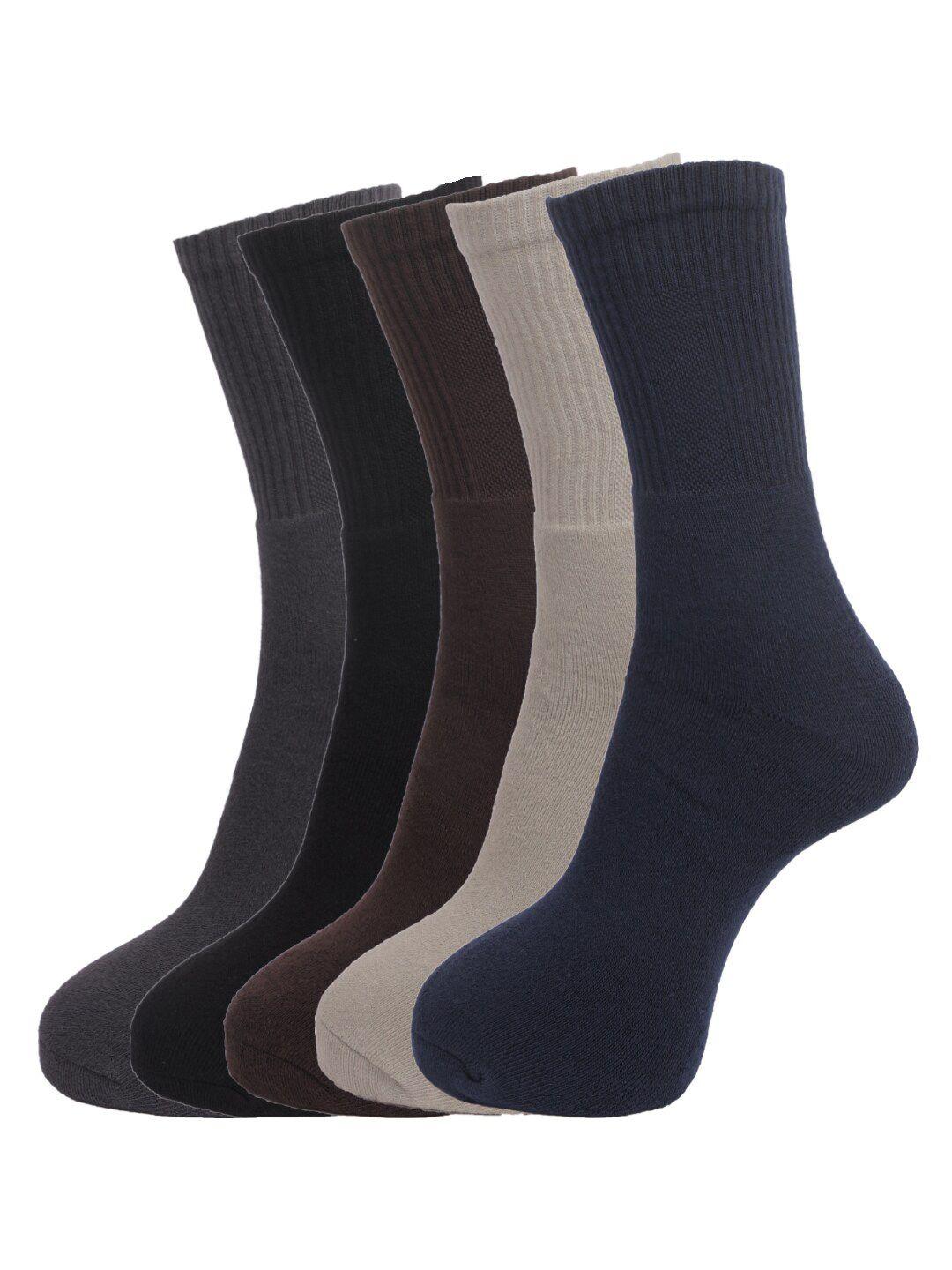 dollar socks men pack of 5 assorted cotton above ankle-length socks