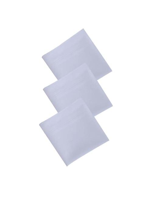 dollar white solid handkerchiefs for men - pack of 10