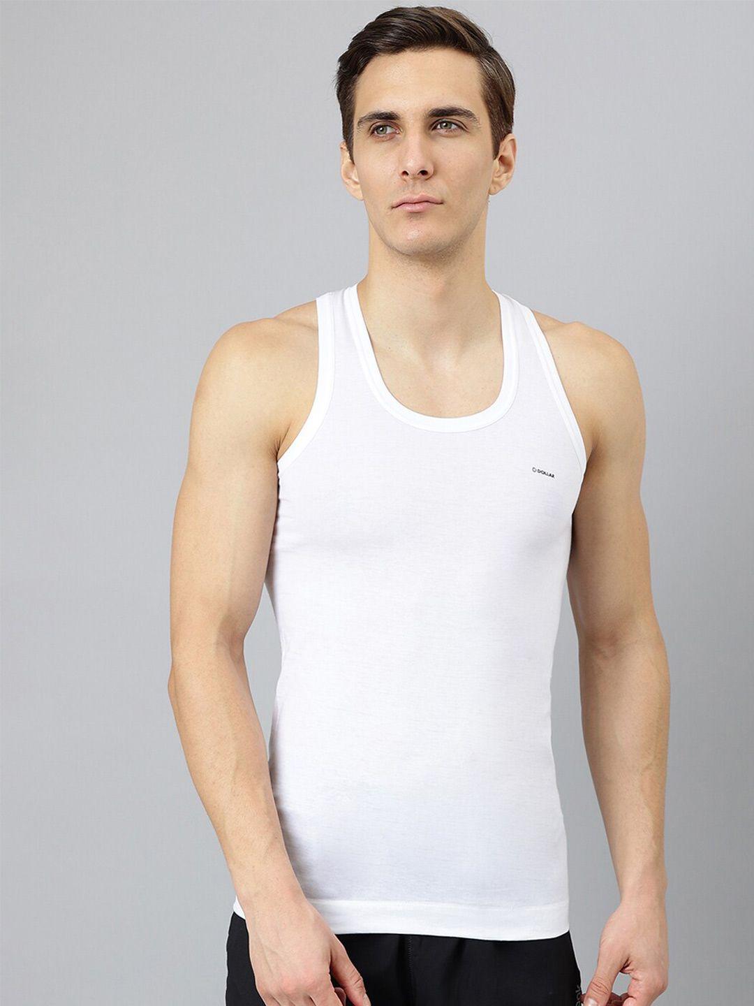 dollar bigboss cotton sleeveless innerwear vest mbve-01-fnrn2-wht-po1-s24