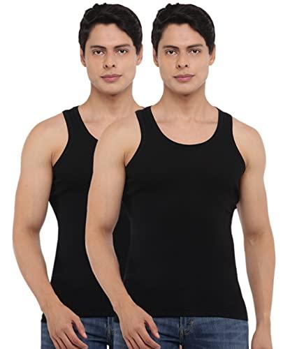 dollar bigboss men's black pack of 2 regular fit vest (8905282760029_mdve-04-r1-derby-blk-po2-85)