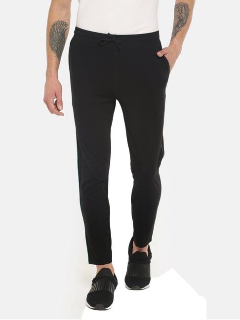 dollar black regular fit trackpants