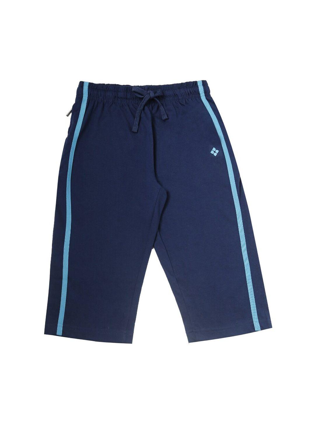 dollar boys blue solid cotton lounge shorts