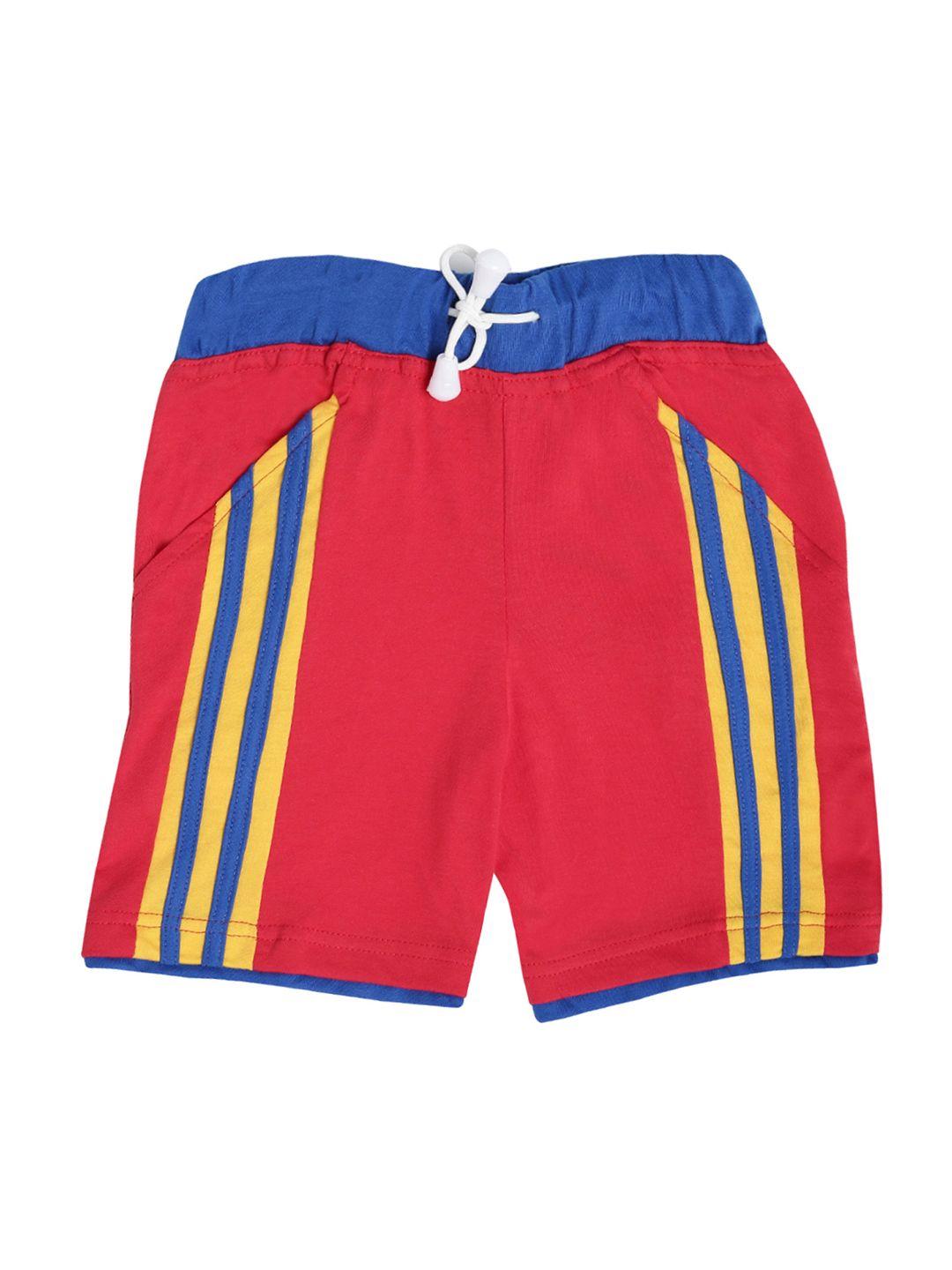 dollar champion kidswear boys red solid regular fit regular shorts