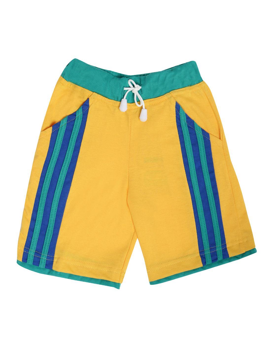 dollar champion kidswear boys yellow solid regular fit regular shorts
