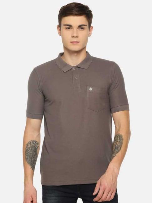 dollar grey regular fit polo t-shirt