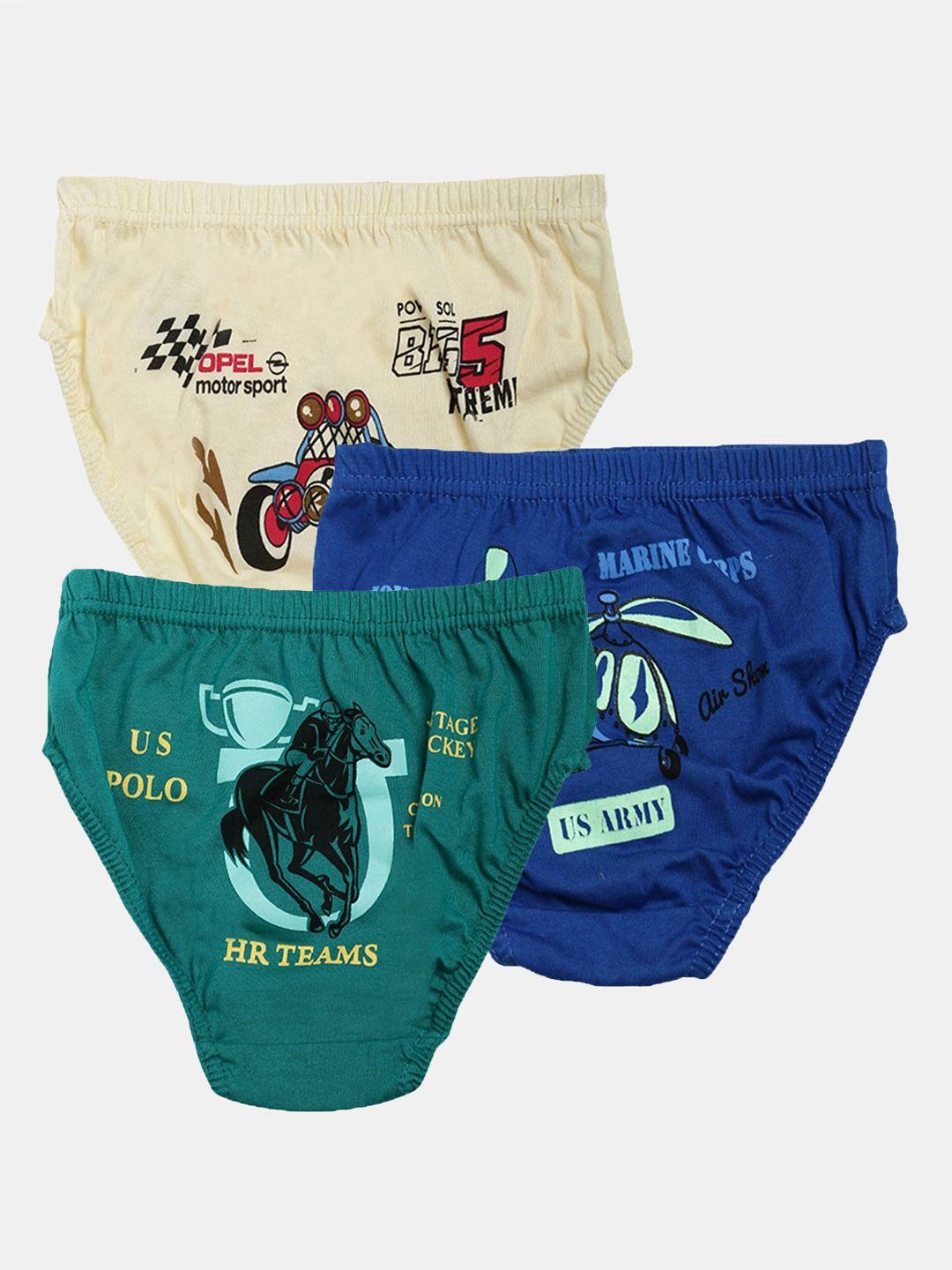 dollar kids care boys pack of 3 printed anti bacterial cotton briefs mkkb-001-po3-asst