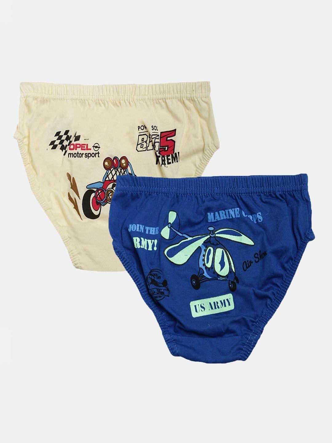 dollar kids care pack of 2 boys printed pure cotton basic briefs mkkb-001-po2-asst1