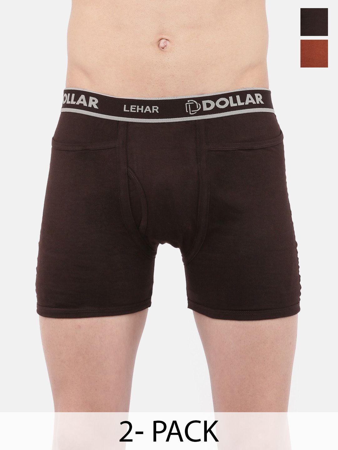 dollar lehar men assorted pack of 2 combed cotton trunks mlhtr-04-po2