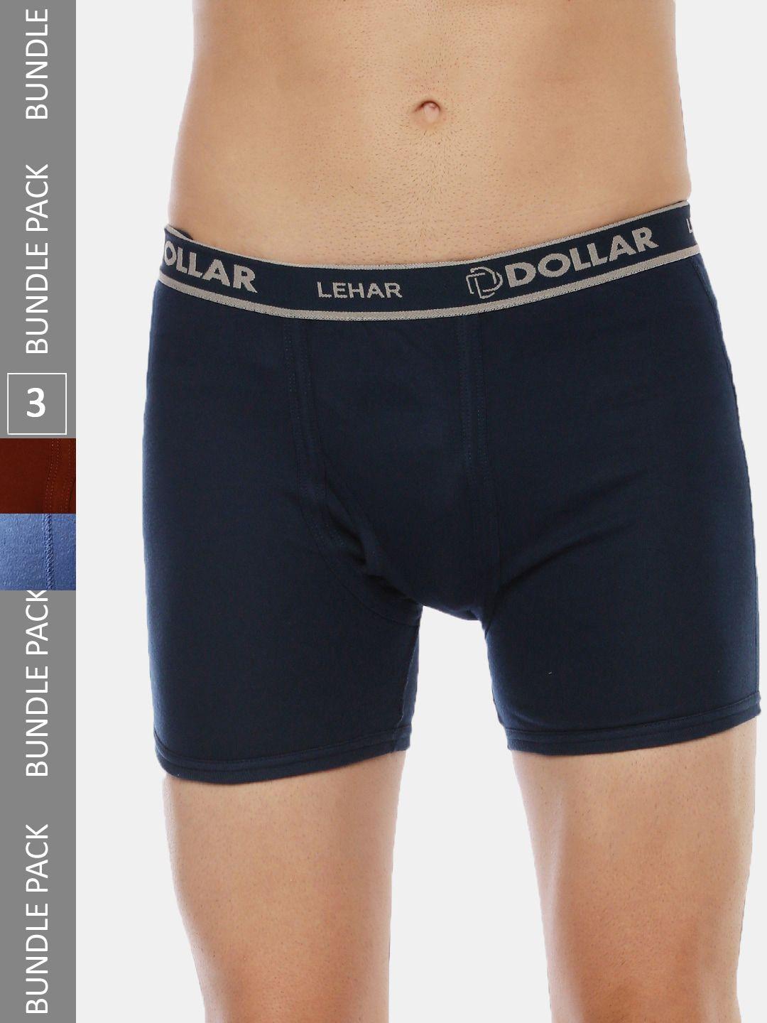dollar lehar men pack of 3 assorted stretchable pure cotton trunks