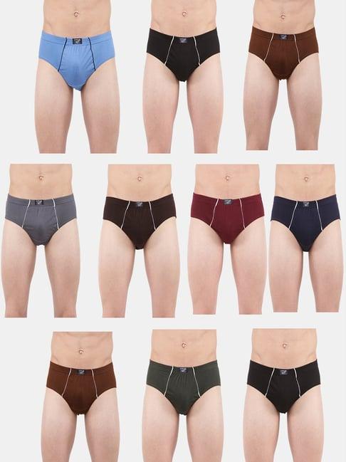 dollar lehar multicolor regular fit briefs (pack of 10)