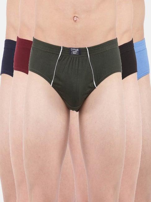 dollar lehar multicolor regular fit briefs (pack of 5)