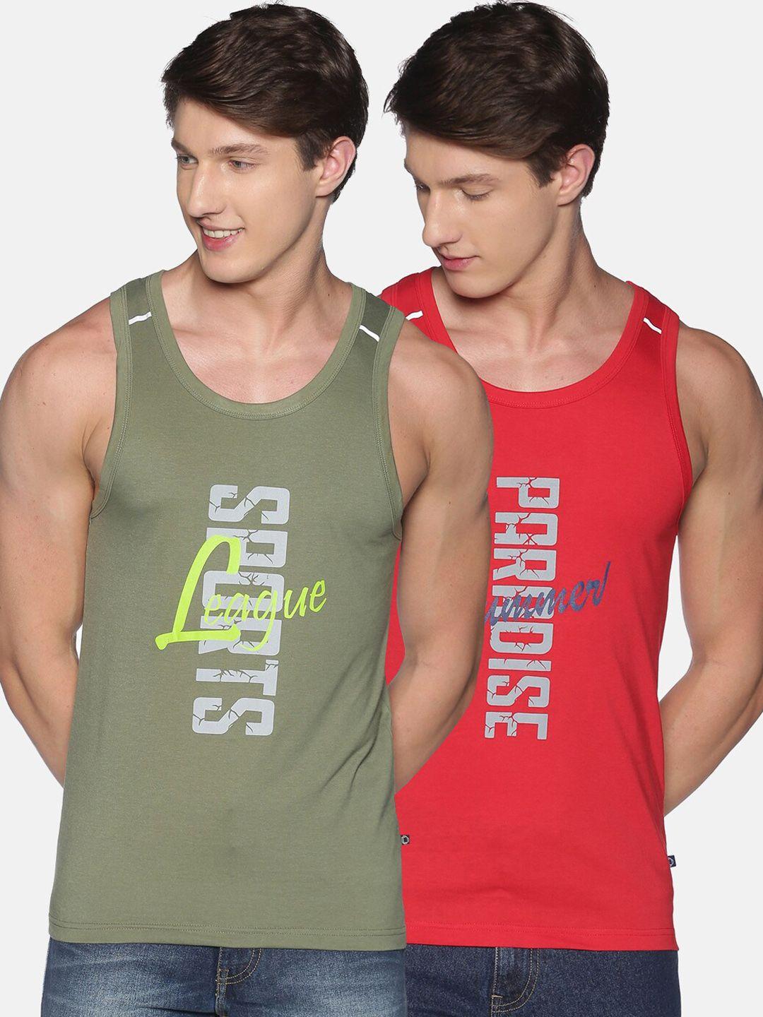 dollar men pack of 2 assorted cotton innerwear tanks