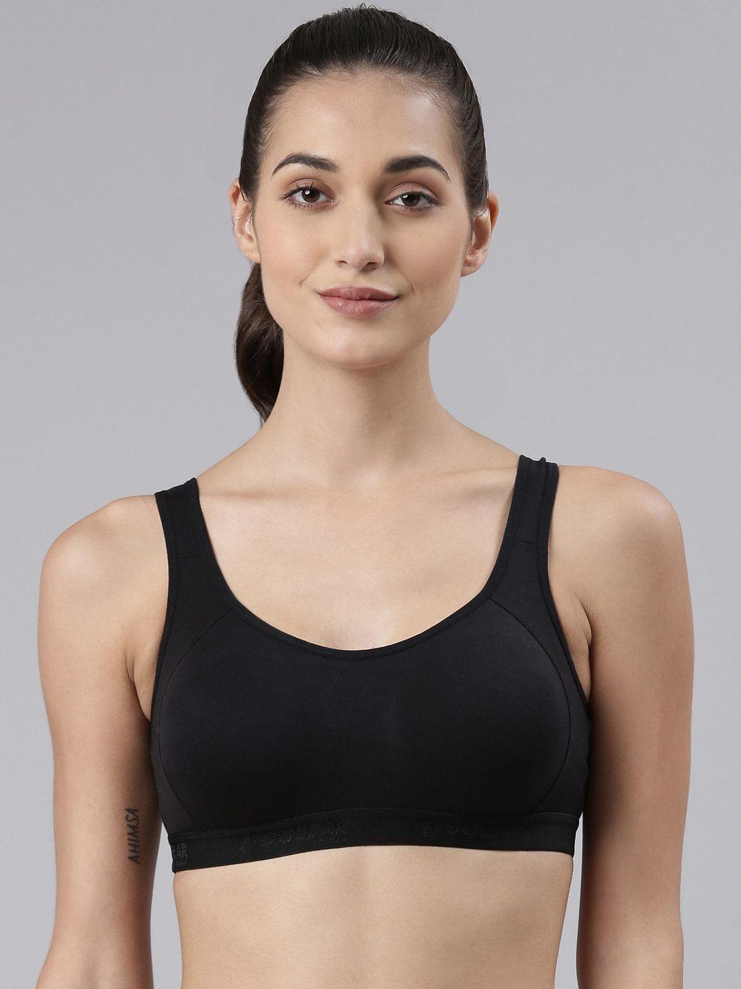 dollar missy black non padded cotton seamless bra