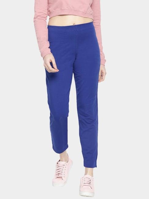 dollar missy blue slim fit elasticated trousers