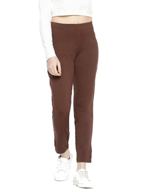 dollar missy brown elasticated trousers